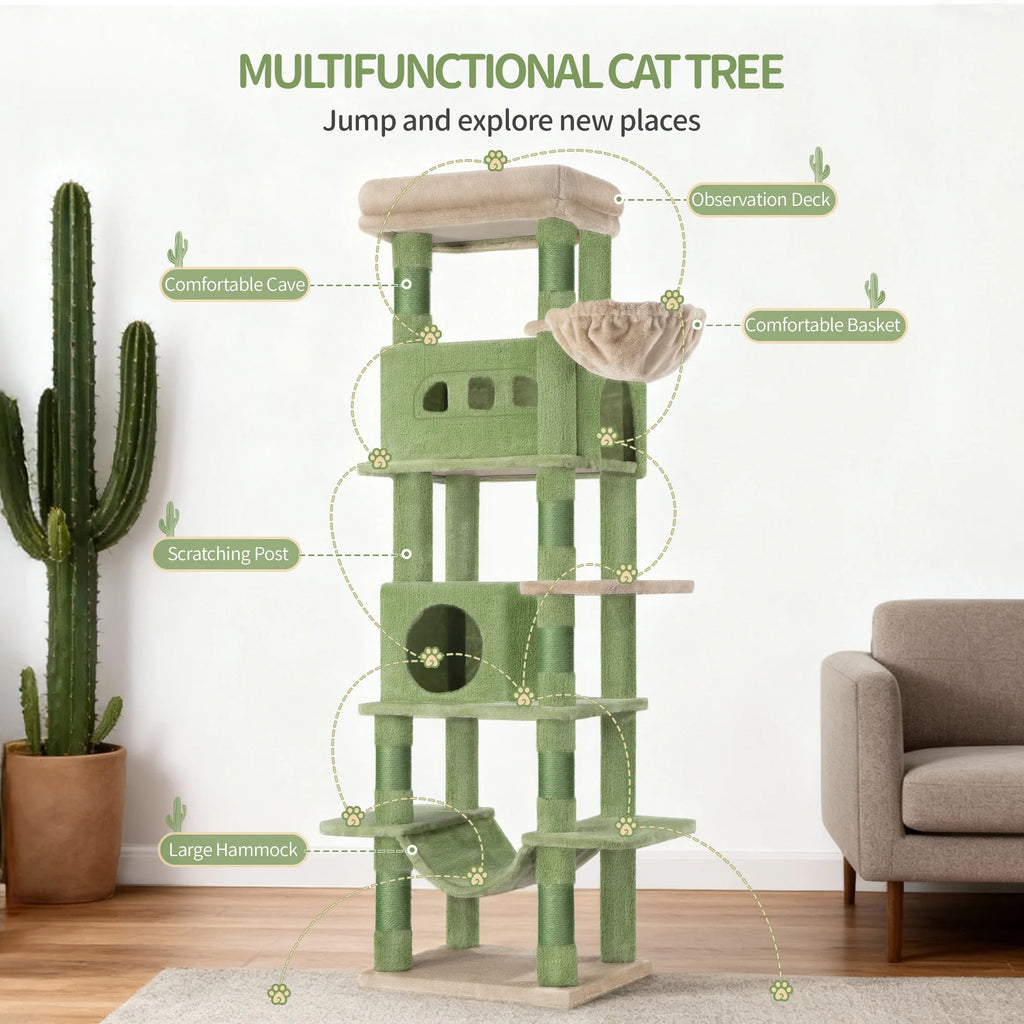 Arbre à Chat 170 cm Vert – vue 2