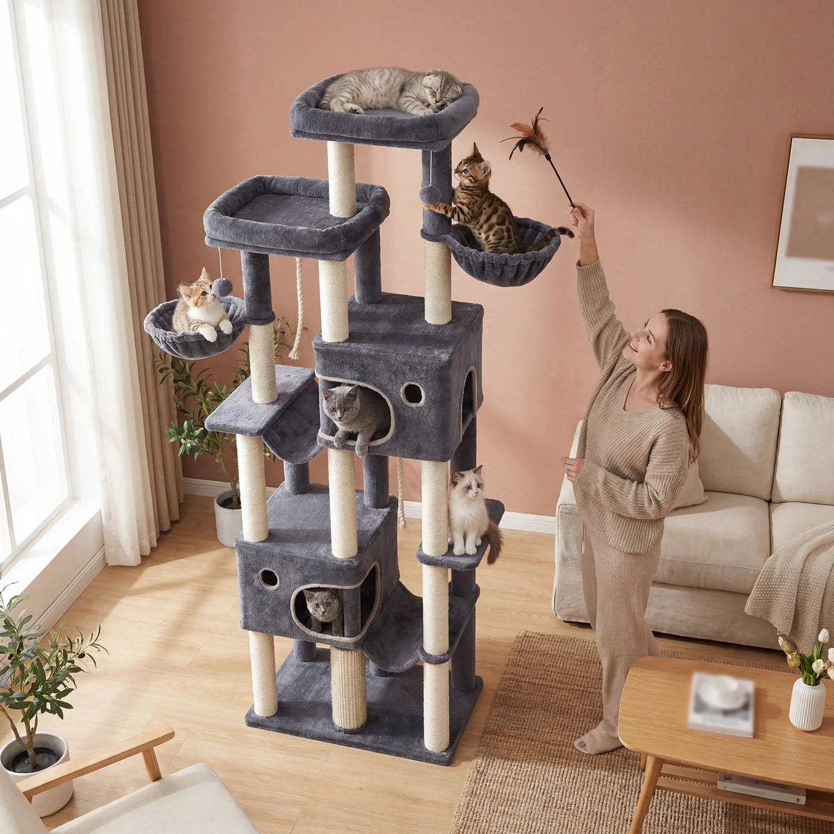 Arbre à Chat 214 cm Maine Coon – vue 5