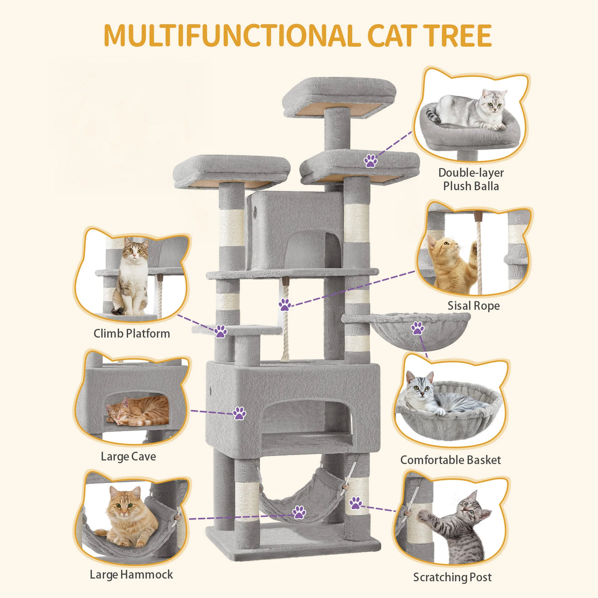 Arbre à Chat XL 176 cm – vue 2