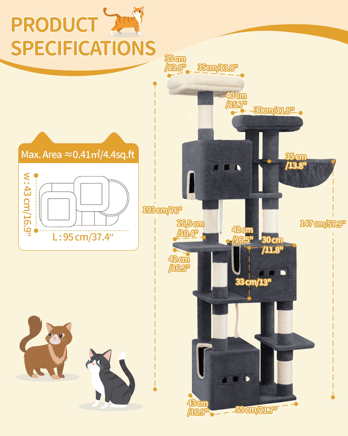 Arbre à Chat 193 cm – vue 6