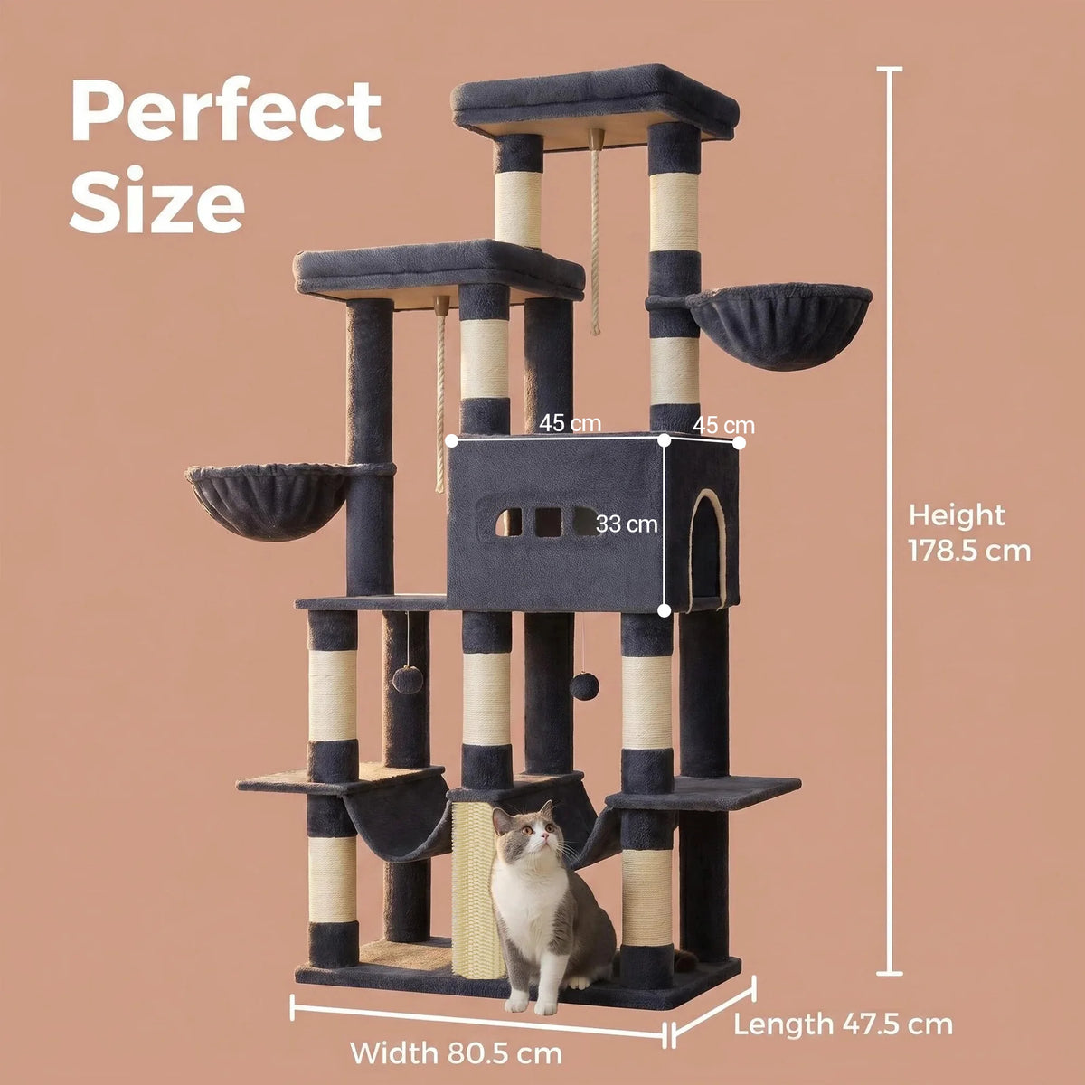 Arbre à Chat XL 176 cm Maine Coon – vue 7