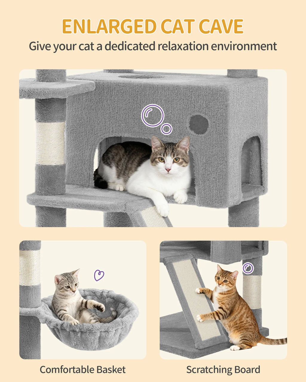 Arbre à Chat 153 cm avec Rampe – vue 5
