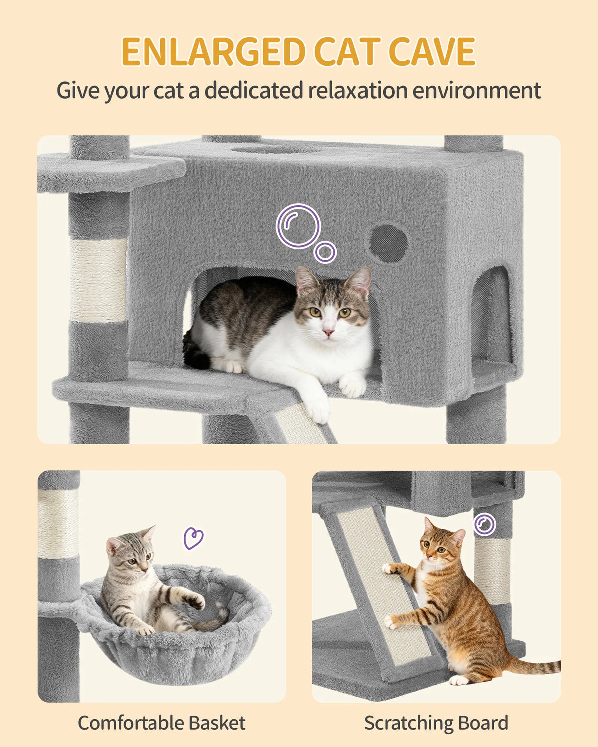 Arbre à Chat 153 cm avec Rampe – vue 5