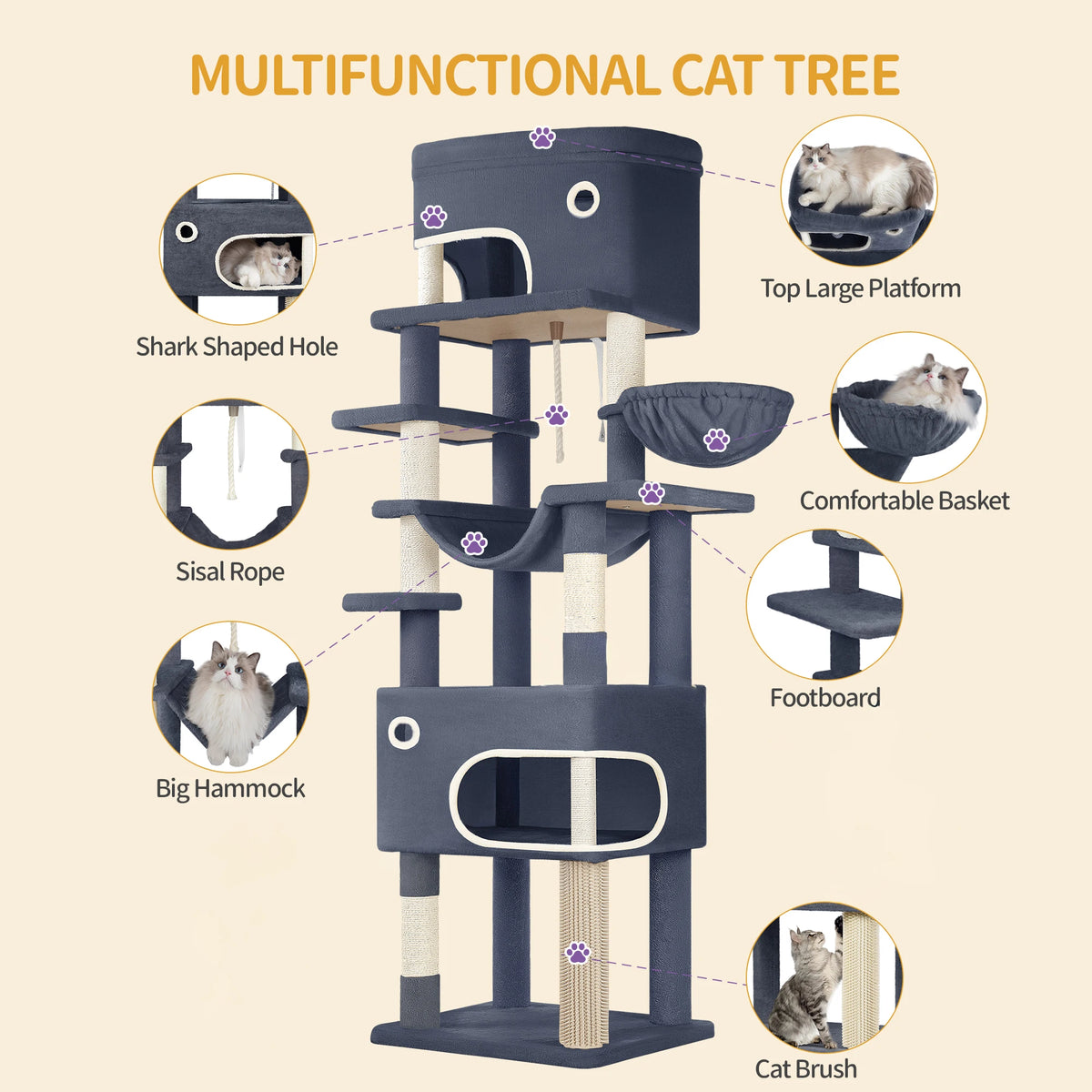 Arbre à Chat 203 cm – vue 3