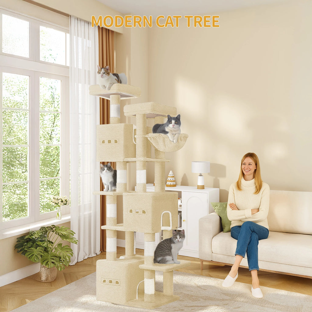 Arbre à Chat XXL 193 cm Beige