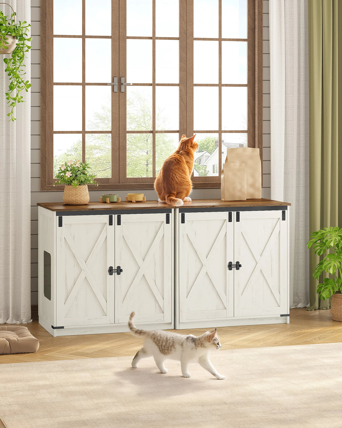 Meuble Litière Chat avec Rangement