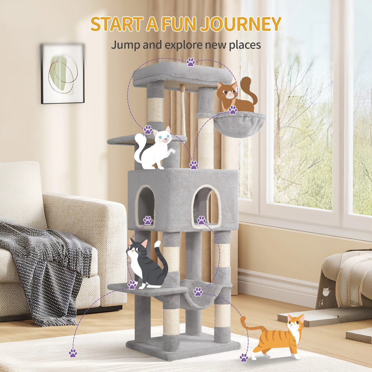 Arbre à Chat 149 cm – vue 2
