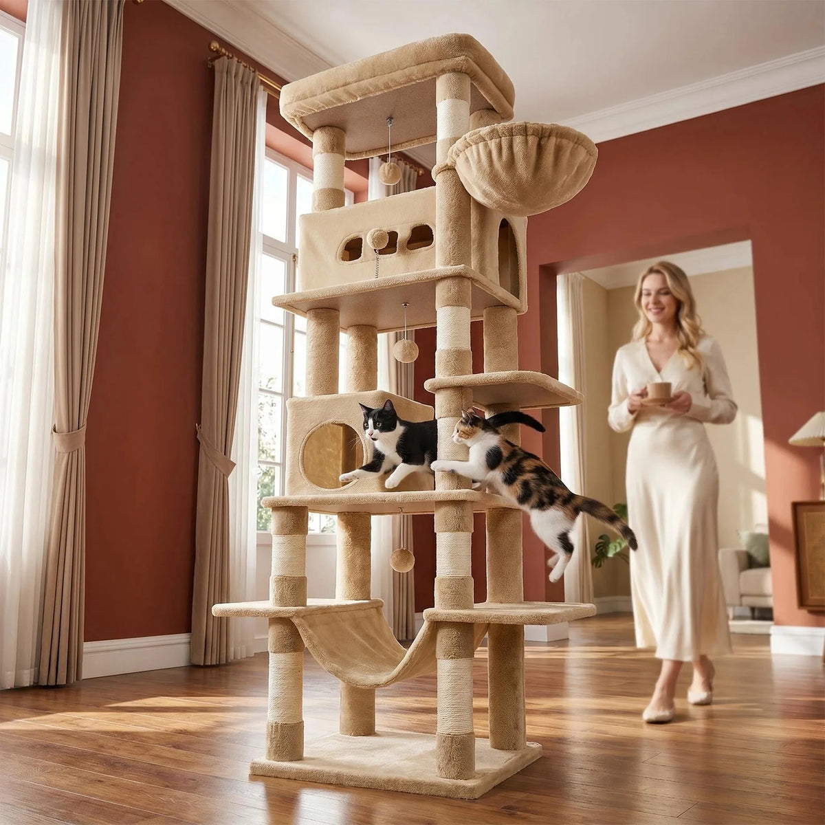 Arbre à Chat 210 cm avec Hamac