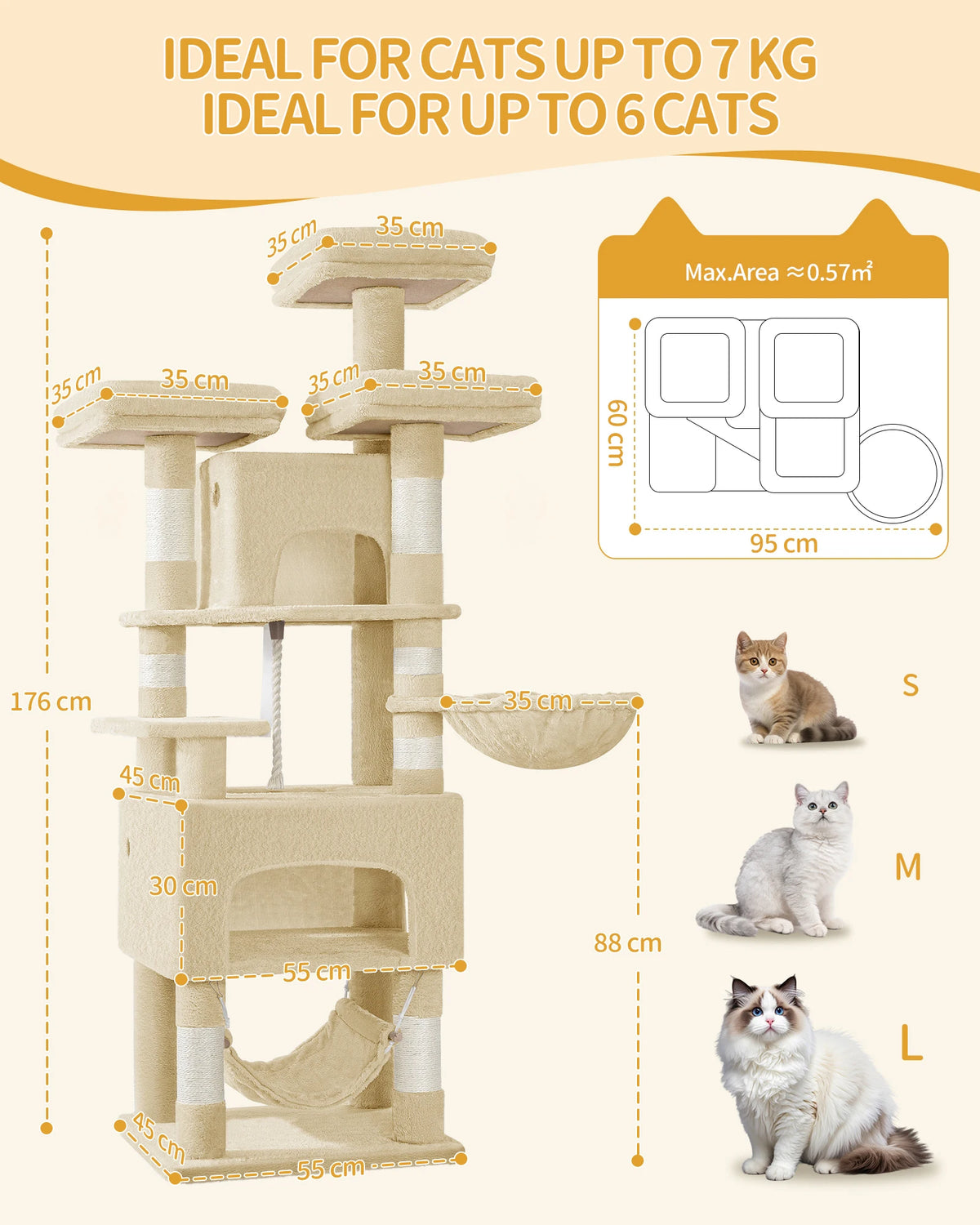 Arbre à Chat XL 176 cm – vue 6