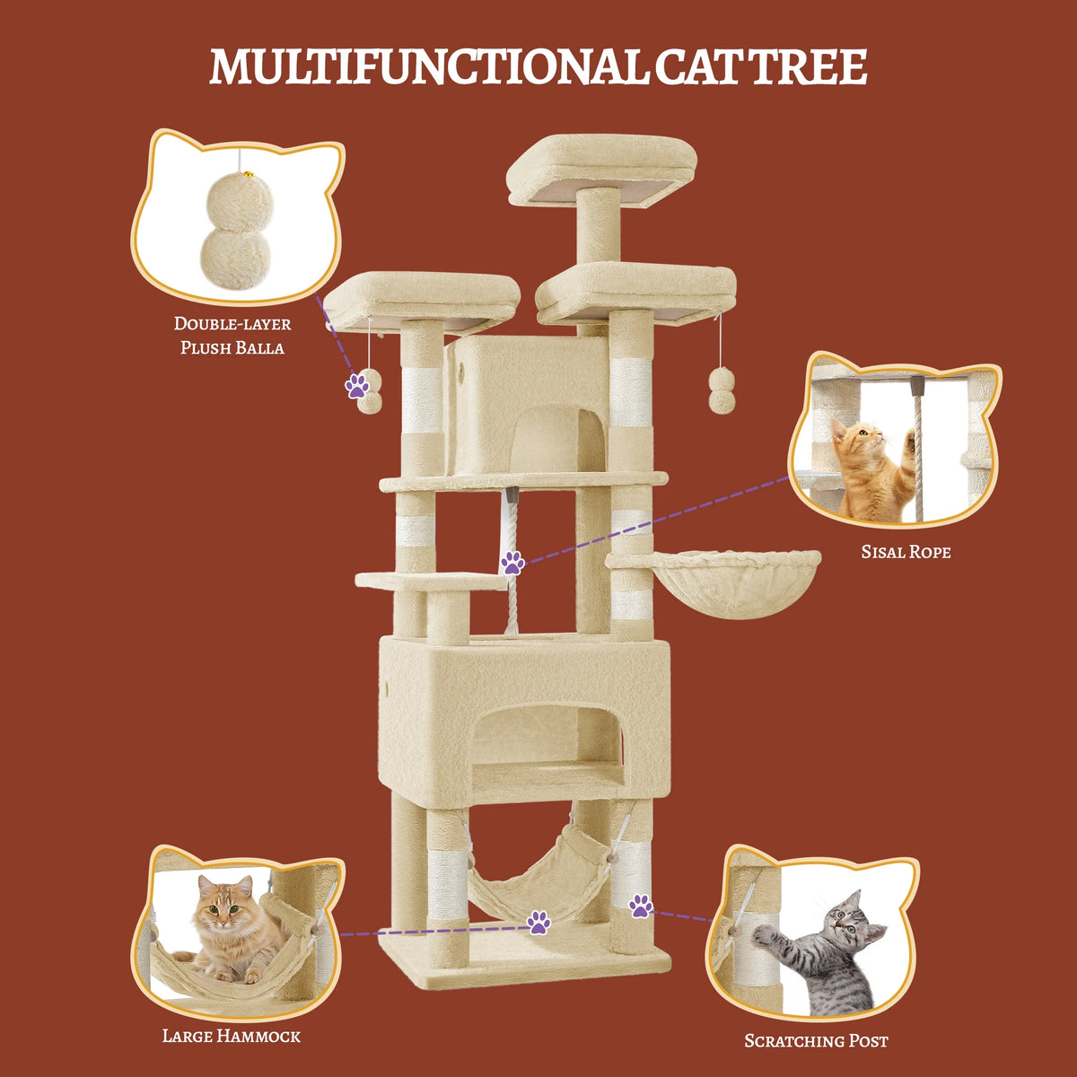 Arbre à Chat 156 cm – vue 4