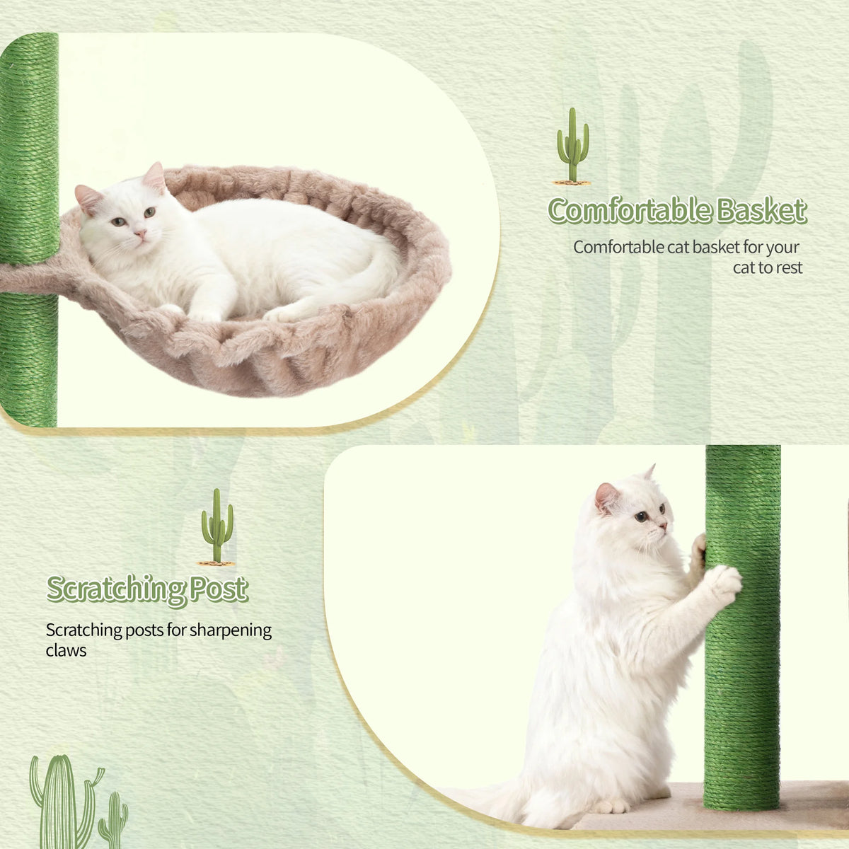 Arbre à Chat 98 cm Vert – vue 5