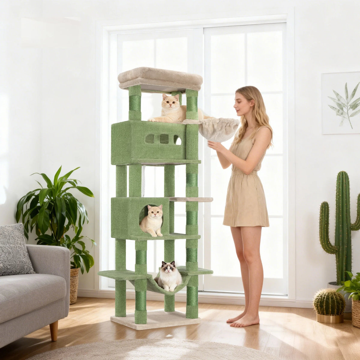 Arbre à Chat 170 cm Vert