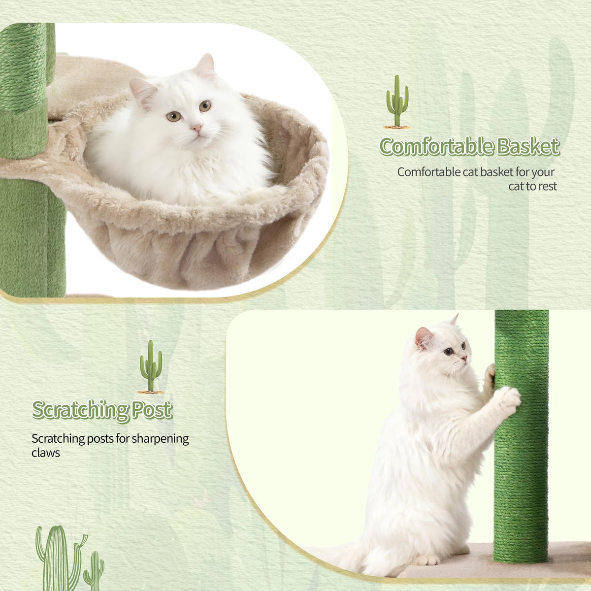 Arbre à Chat 170 cm Vert – vue 4