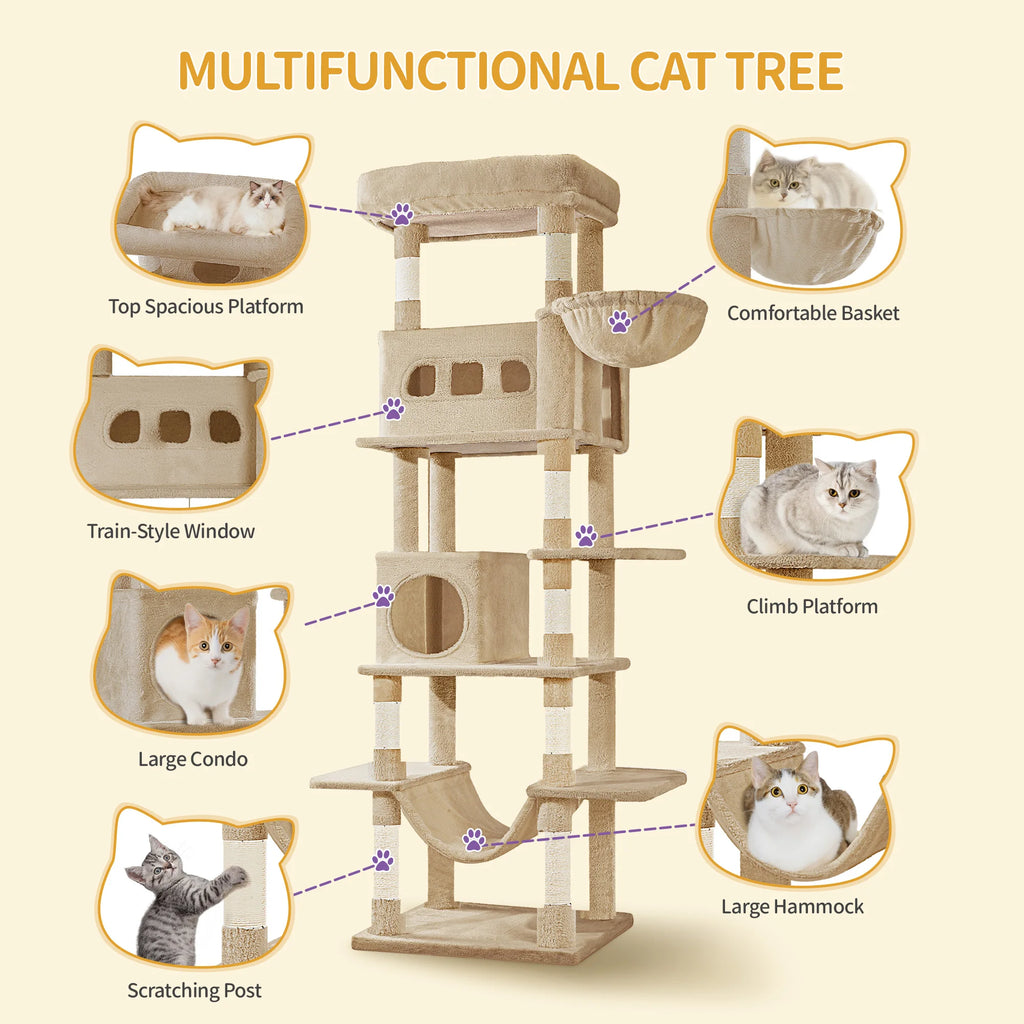 Arbre à Chat 170 cm Camel – vue 2