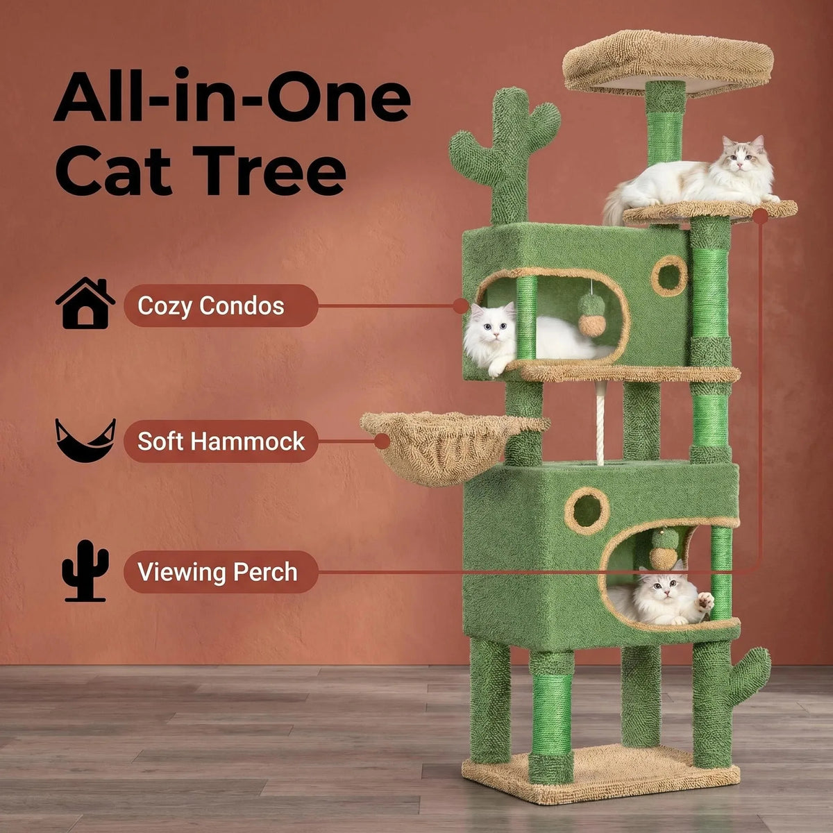 Arbre à Chat Cactus 165 cm