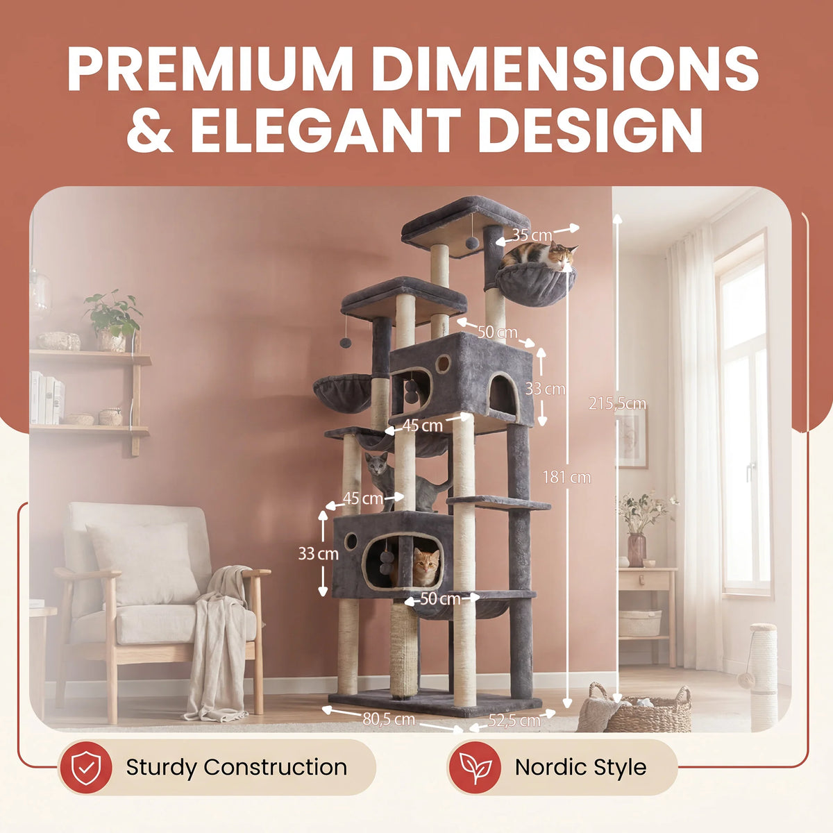 Arbre à Chat 214 cm Maine Coon – vue 2