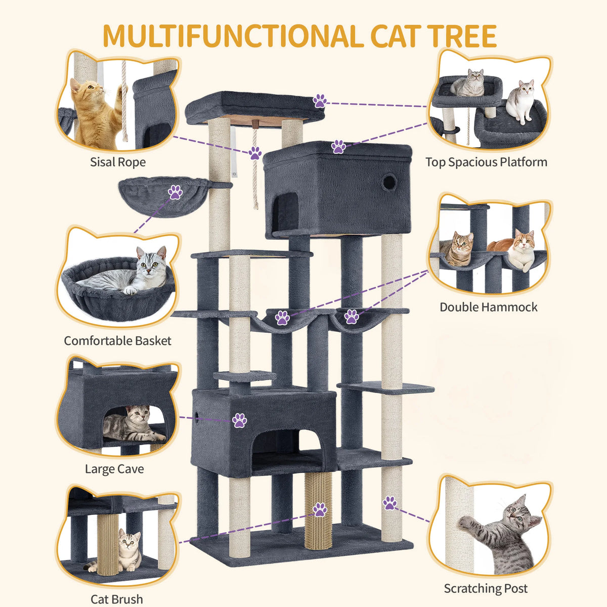 Arbre à Chat XXL Maine Coon – vue 4