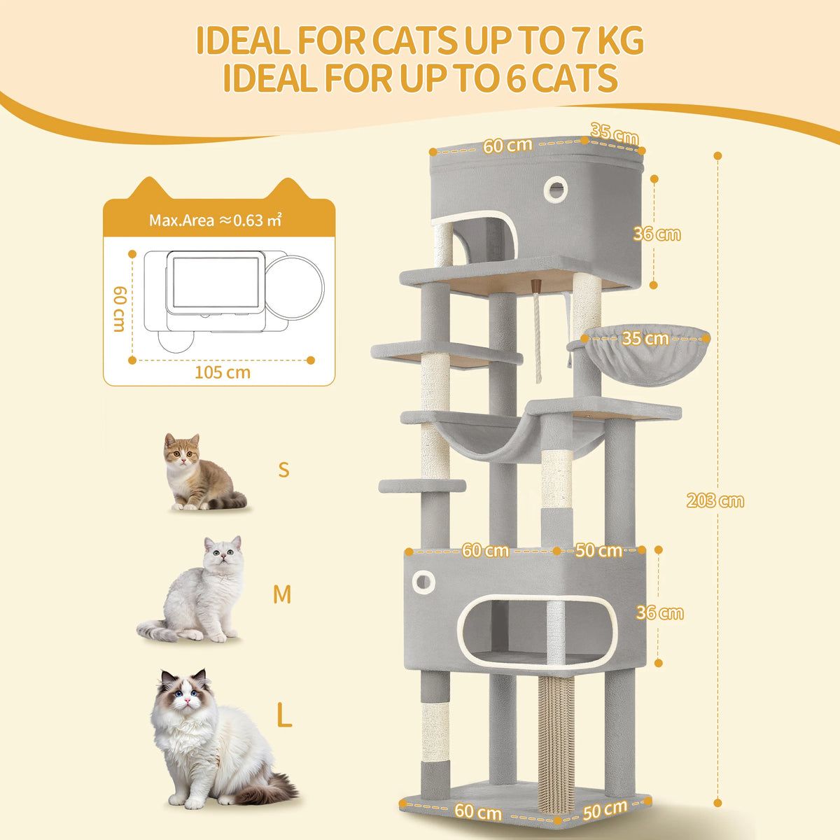 Arbre à Chat 203 cm – vue 6