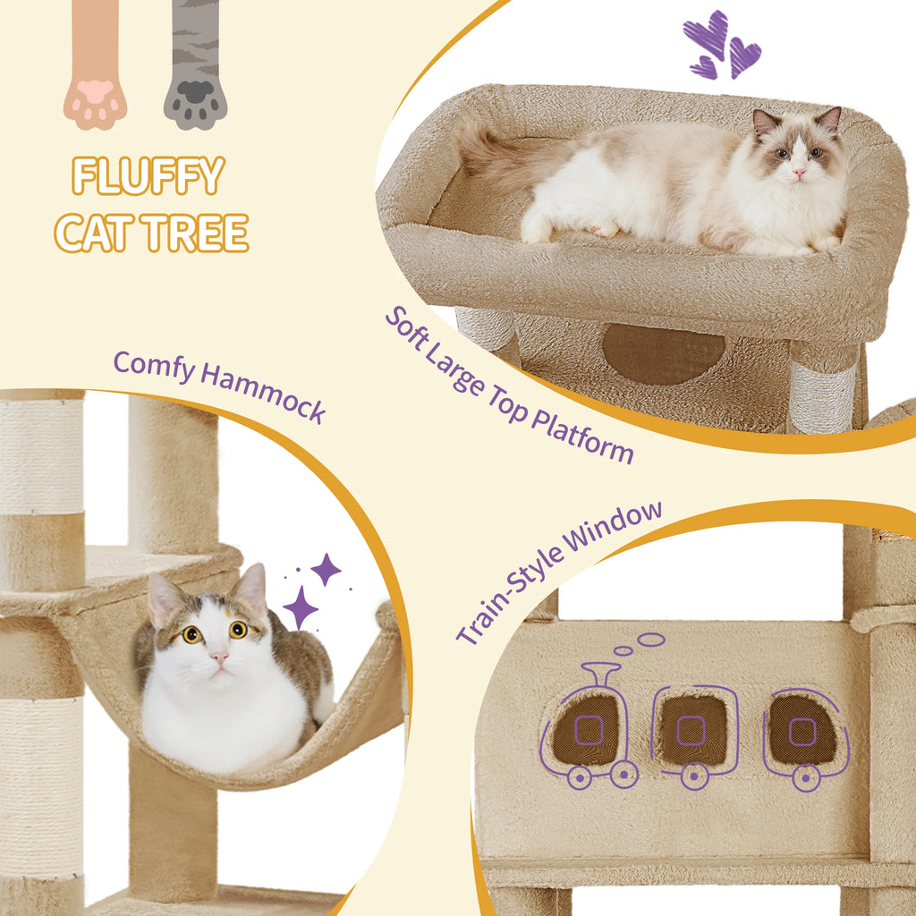 Arbre à Chat 170 cm Camel – vue 3