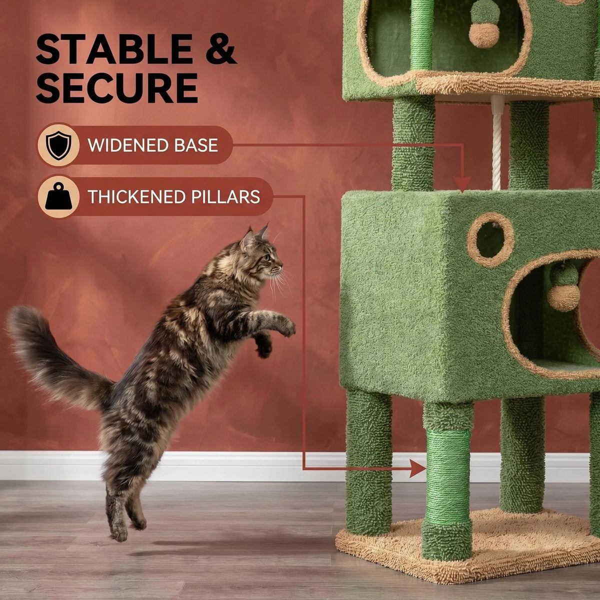Arbre à Chat Cactus 165 cm – vue 2