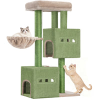 Petit Arbre à Chat Vert 98 cm avec 2 Niches - Kiwi