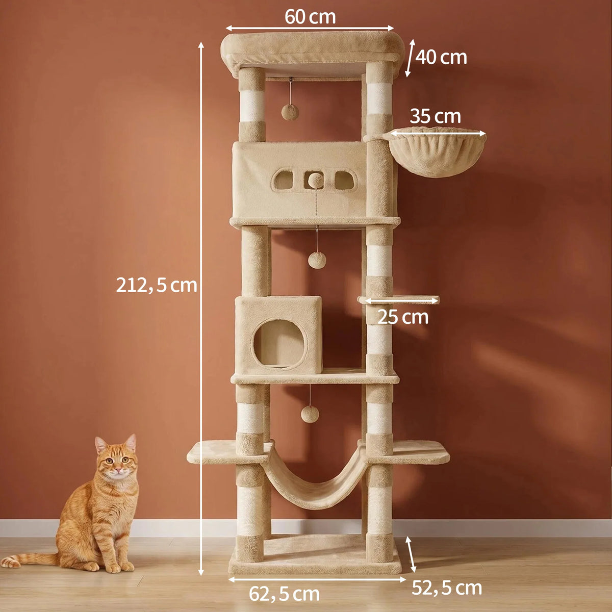 Arbre à Chat 210 cm avec Hamac – vue 5