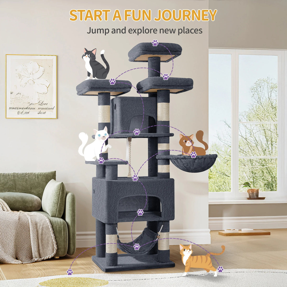 Arbre à Chat XL 176 cm – vue 3