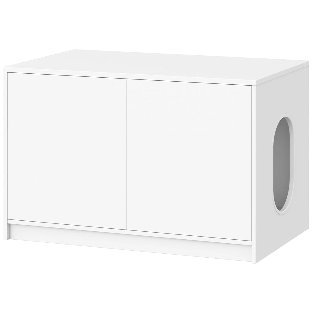 Meuble Litière Chat Blanc Minimaliste - Sushi