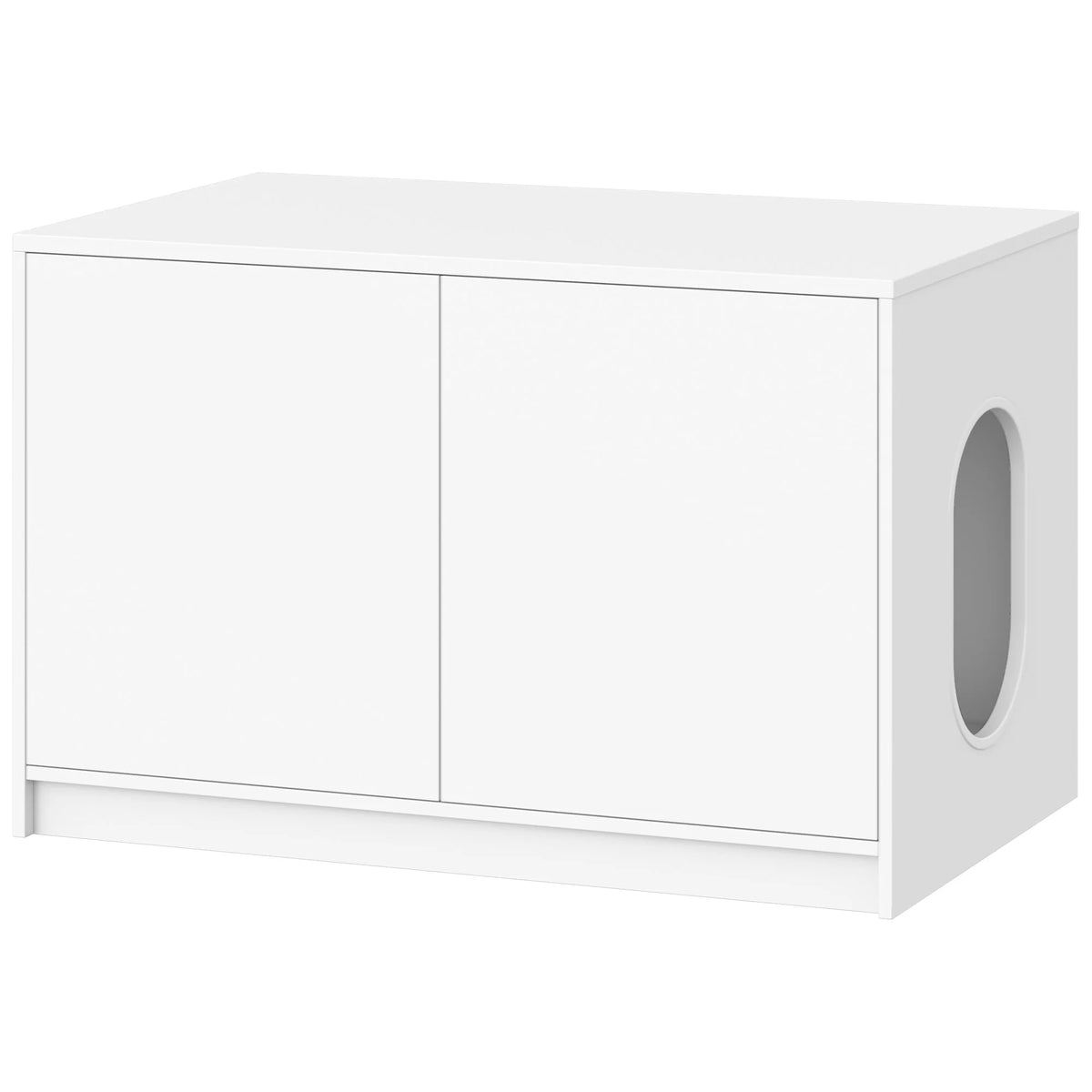 Meuble Litière Chat Blanc Minimaliste - Sushi