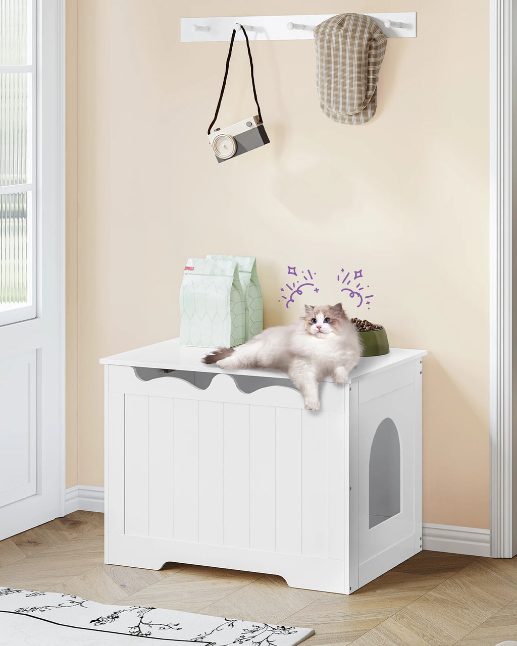 Meuble Litière Chat Ouverture par le Haut