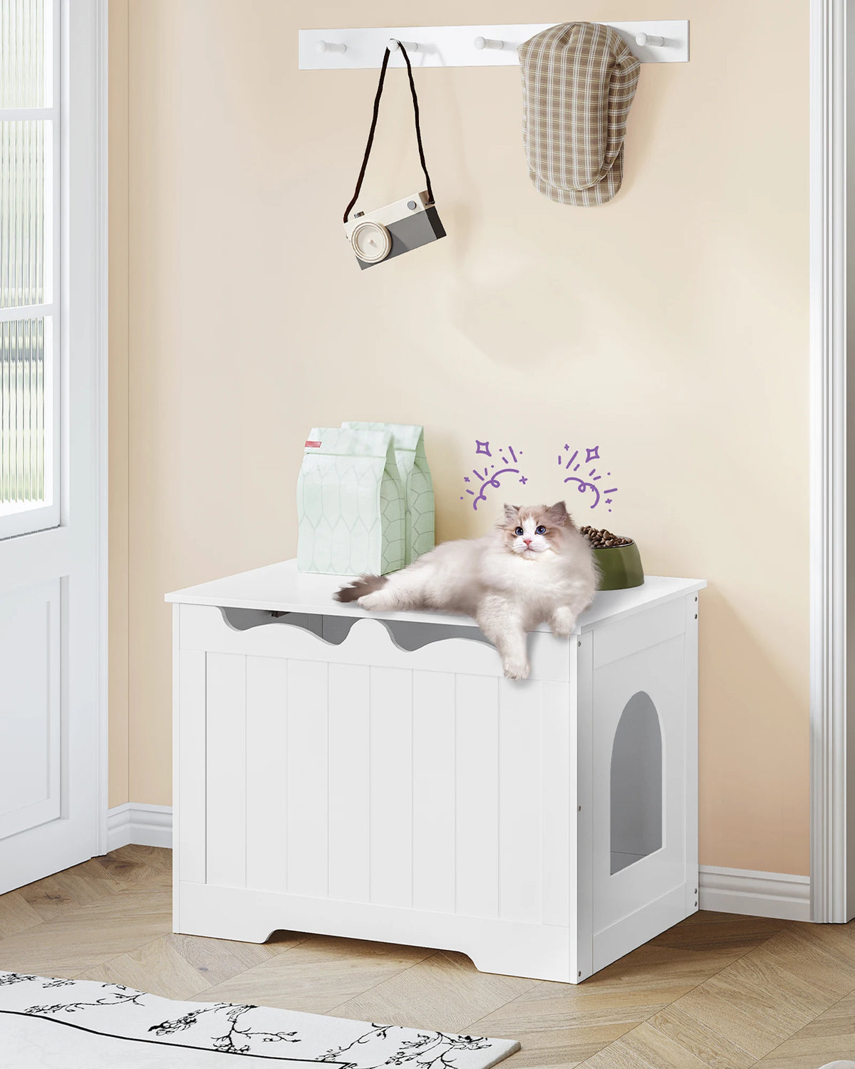 Meuble Litière Chat Ouverture par le Haut