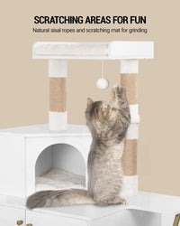 Arbre à Chat avec Meuble Litière 4-en-1 – vue 5
