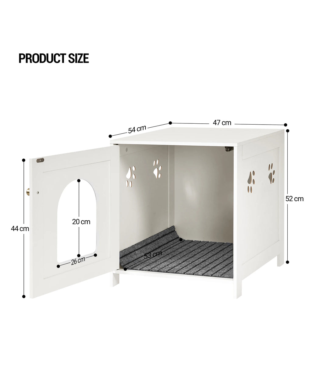 Meuble Litière Chat 52 cm – vue 6