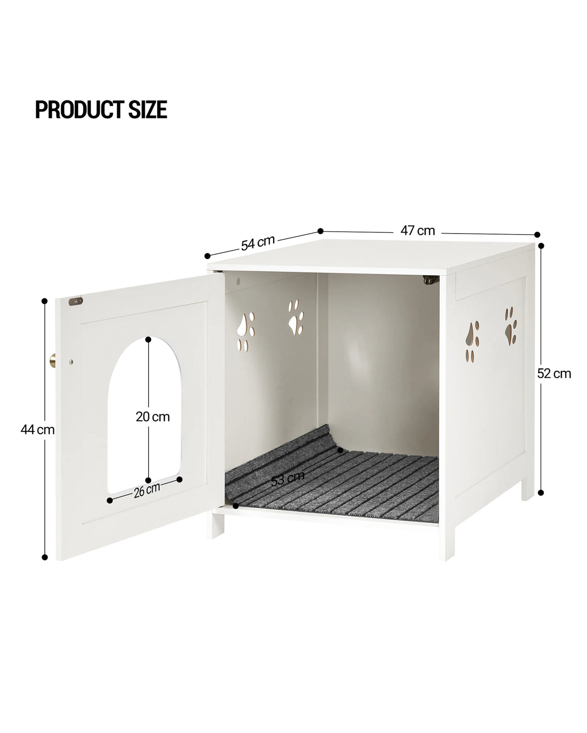 Meuble Litière Chat 52 cm – vue 6
