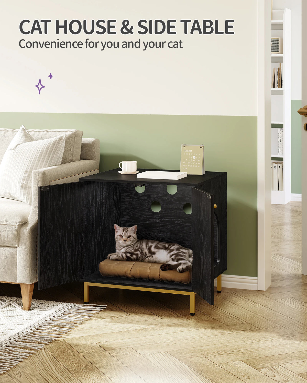 Meuble Litière Chat 50x60x61 cm – vue 4