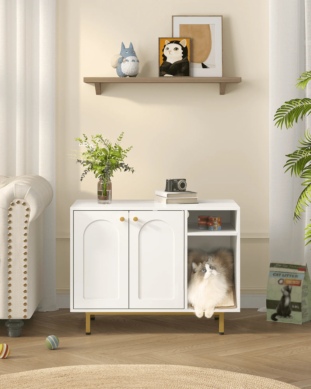Meuble Litière Chat 50x80x61 cm