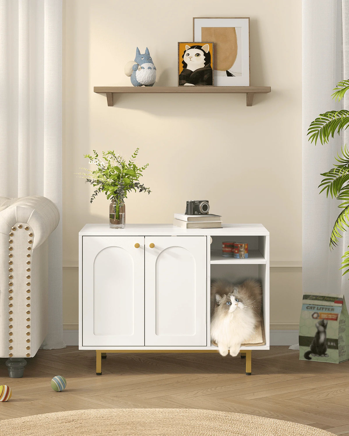 Meuble Litière Chat 50x80x61 cm
