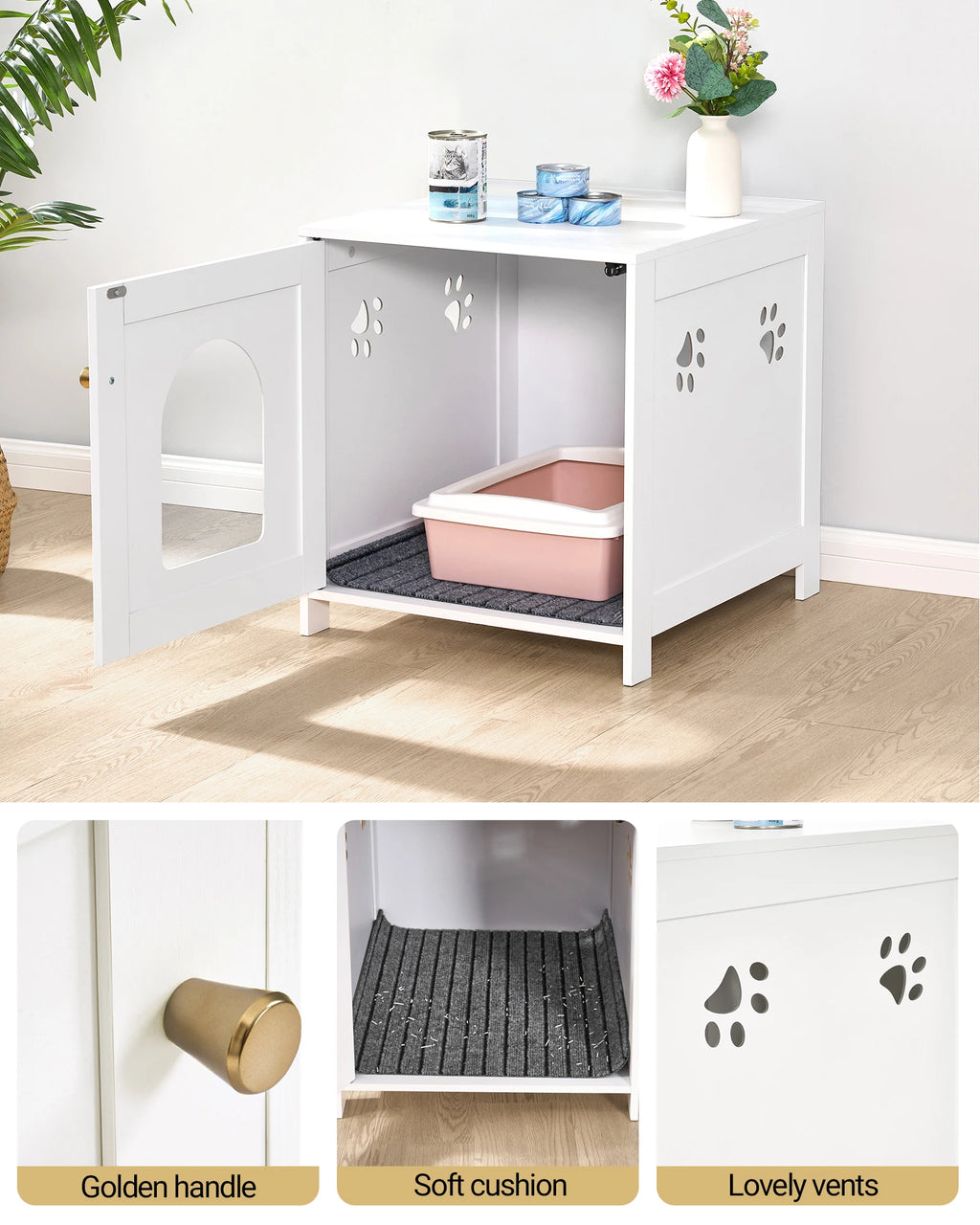 Meuble Litière Chat 52 cm – vue 4