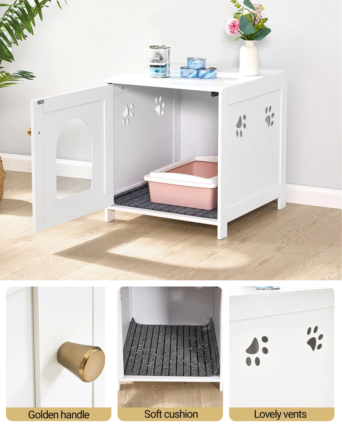 Meuble Litière Chat 52 cm – vue 4
