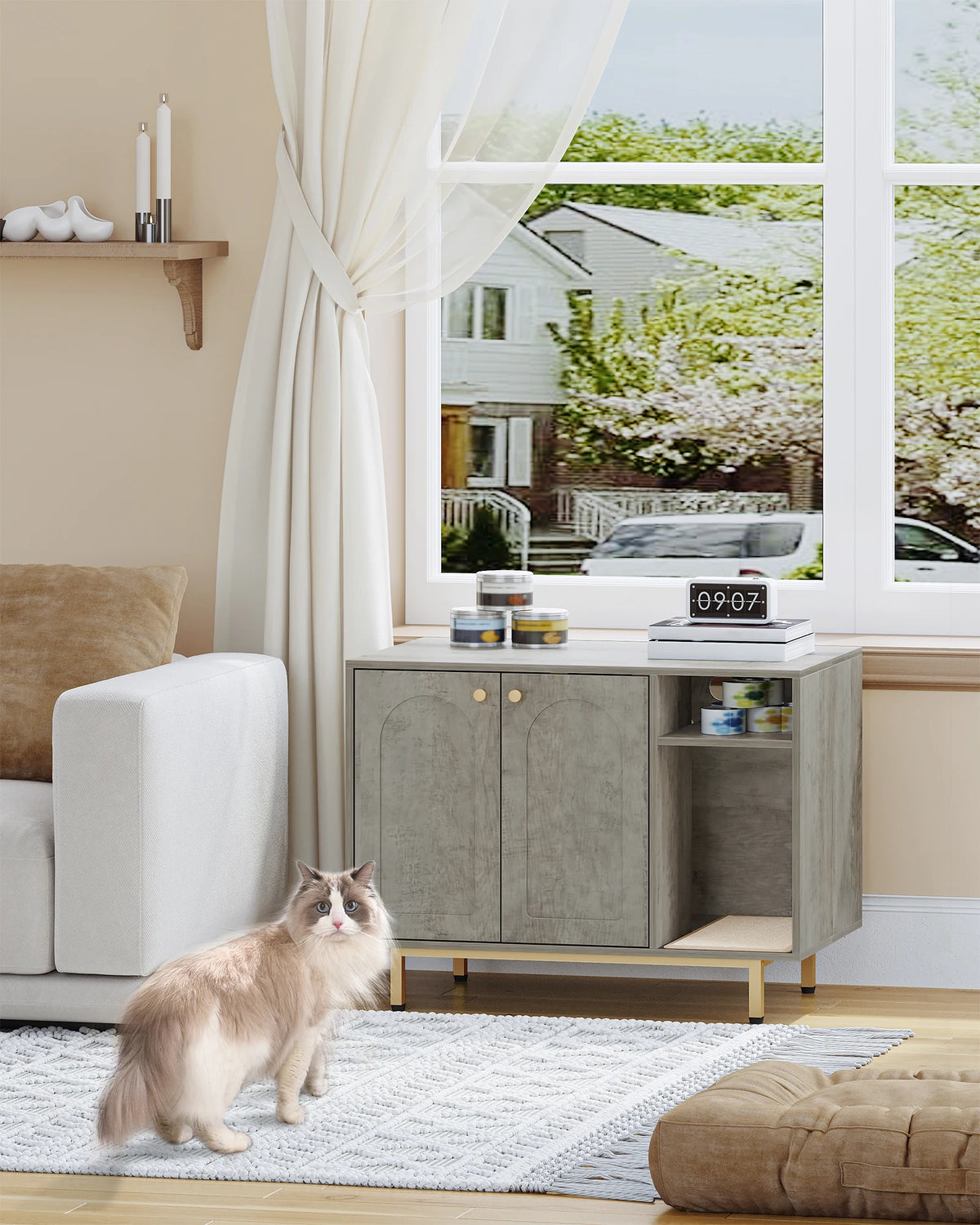 Meuble Litière Chat 50x80x61 cm – vue 2