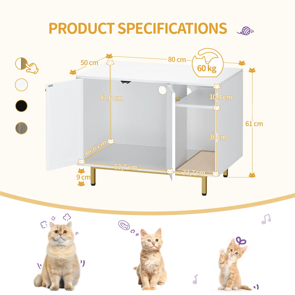 Meuble Litière Chat 50x80x61 cm – vue 6