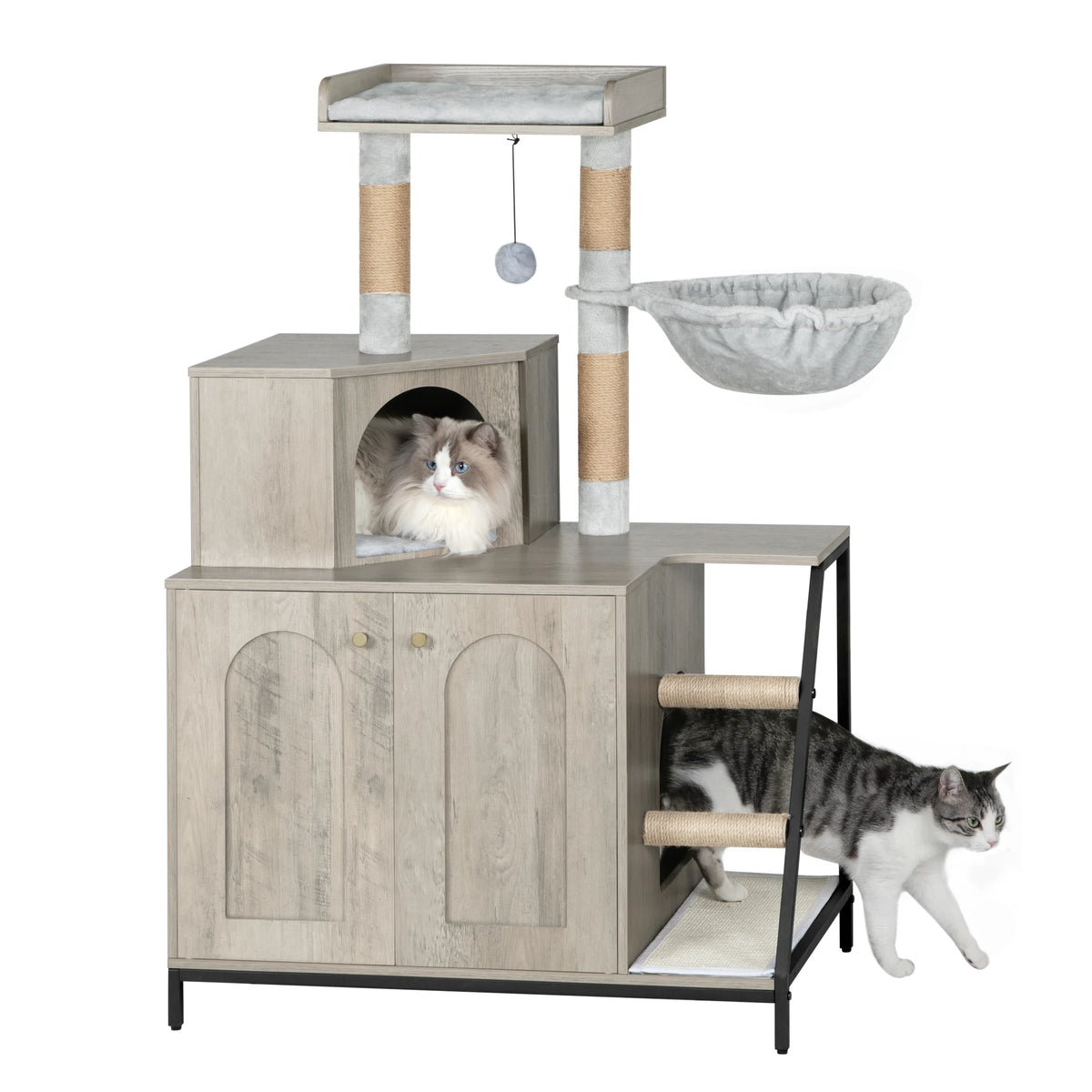 Arbre à Chat avec Meuble Litière Intégré - Gaspard